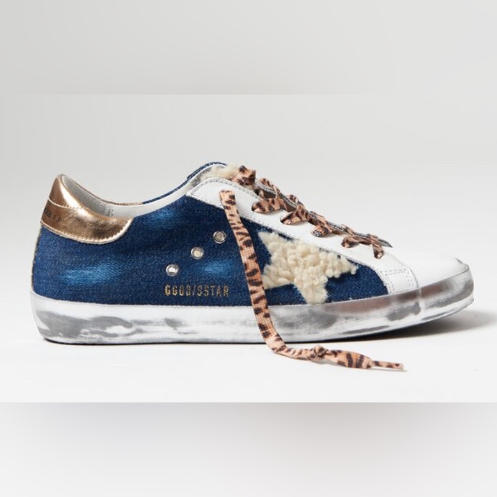 NEW GOLDEN GOOSE denim pure star classic Denim & Shearling shoe size 40 IT